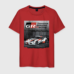 Футболка хлопковая мужская Toyota Gazoo Racing Team, цвет: красный