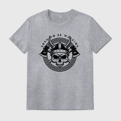 Футболка хлопковая мужская Прирожденный воин, цвет: меланж