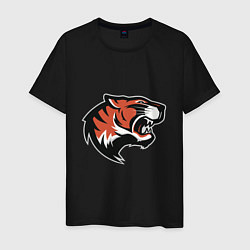 Футболка хлопковая мужская Tiger Mood, цвет: черный