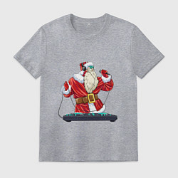 Мужская футболка Санта музыкант