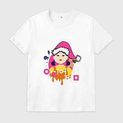 Мужская футболка Squid Game Игра в кальмара кукла Новогодняя