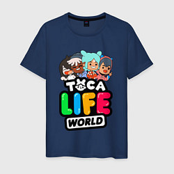 Футболка хлопковая мужская TOCA LIFE WORLD ТОКА ЛАЙФ ВОРЛД ПЕРСОНАЖИ, цвет: тёмно-синий