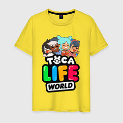 Футболка хлопковая мужская TOCA LIFE WORLD ТОКА ЛАЙФ ВОРЛД ПЕРСОНАЖИ, цвет: желтый