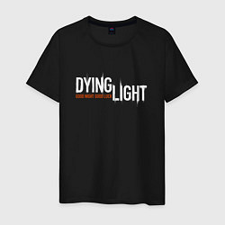 Футболка хлопковая мужская GOOD NIGHT AND GOOD LUCK DYING LIGHT, цвет: черный