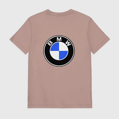 Мужская футболка БМВ M SPORT спина / Пыльно-розовый – фото 2