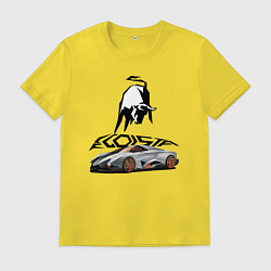 Футболка хлопковая мужская Lamborghini Egoista, цвет: желтый