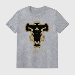 Футболка хлопковая мужская Черный Бык, цвет: меланж
