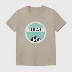 Футболка хлопковая мужская УРАЛ 01, цвет: миндальный