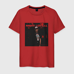 Футболка хлопковая мужская Night Lovell on style, цвет: красный