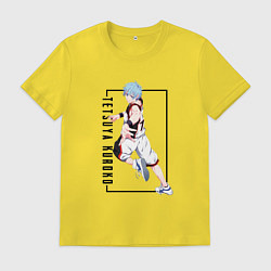 Футболка хлопковая мужская Бакскетбол Куроко Тэцуя Куроко, цвет: желтый