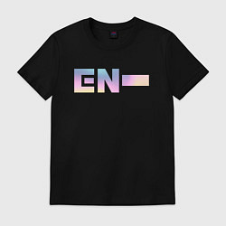 Футболка хлопковая мужская EN- ENHYPEN, цвет: черный