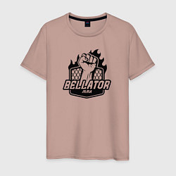 Футболка хлопковая мужская Лига Bellator, цвет: пыльно-розовый