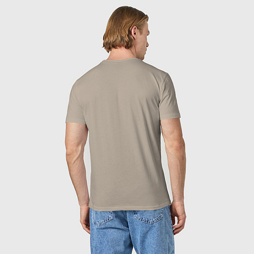 Мужская футболка QR за колючкой 2 / Миндальный – фото 4