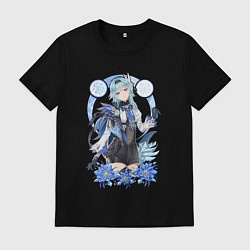 Футболка хлопковая мужская Весенняя Эола, цвет: черный