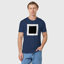Футболка хлопковая мужская Чёрный квадрат программиста Hello World, цвет: тёмно-синий — фото 2
