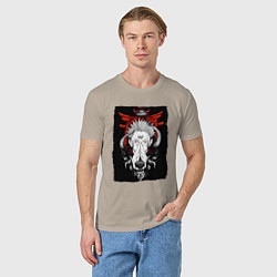 Футболка хлопковая мужская ЗАКЛИНАНИЕ ИТАДОРИ, СУКУНА, цвет: миндальный — фото 2