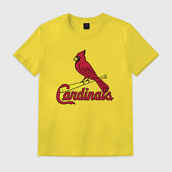 Футболка хлопковая мужская St Louis Cardinals - baseball team, цвет: желтый