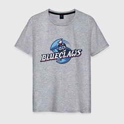 Футболка хлопковая мужская Jersey shore Blue claws - baseball team, цвет: меланж