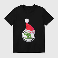 Футболка хлопковая мужская Skoda Merry Christmas, цвет: черный