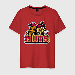 Футболка хлопковая мужская Modesto Nuts -baseball team, цвет: красный