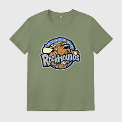 Футболка хлопковая мужская Midland Rockhounds - baseball team, цвет: авокадо