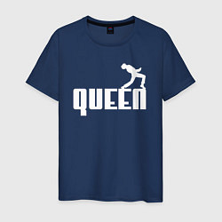 Футболка хлопковая мужская Queen Куин, цвет: тёмно-синий