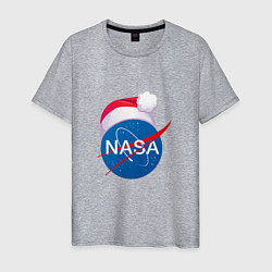 Футболка хлопковая мужская NASA NEW YEAR 2022, цвет: меланж