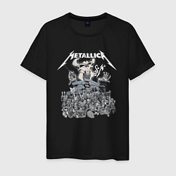 Футболка хлопковая мужская Metallica - thrash metal style!, цвет: черный