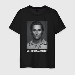 Футболка хлопковая мужская Matthew McConaughey, цвет: черный