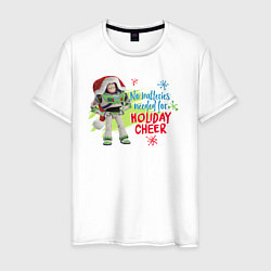 Футболка хлопковая мужская Buzz Holiday Cheer, цвет: белый
