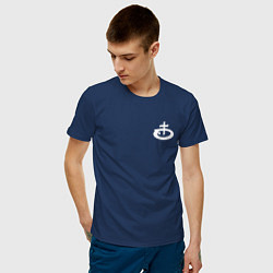 Футболка хлопковая мужская OBLADAET P7AY3R5, цвет: тёмно-синий — фото 2