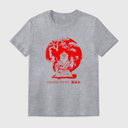 Футболка хлопковая мужская Медоеду на все ***, цвет: меланж