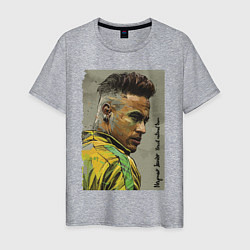 Футболка хлопковая мужская Neymar Junior - Brazil national team, цвет: меланж