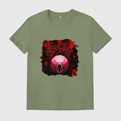 Футболка хлопковая мужская Eye of Cthulhu, цвет: авокадо