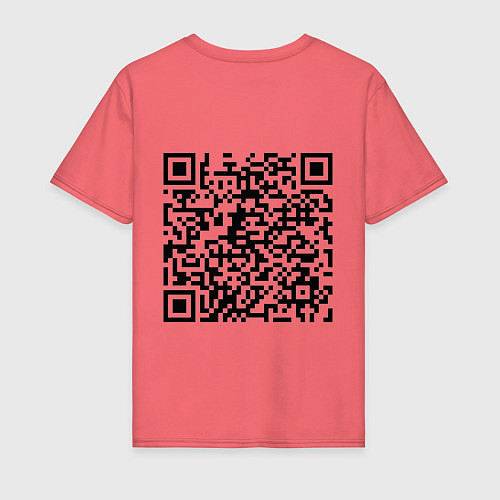 Мужская футболка QR-код Скала Джонсон / Коралловый – фото 2