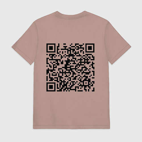 Мужская футболка QR-код Скала Джонсон / Пыльно-розовый – фото 2