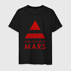 Футболка хлопковая мужская 30 Seconds to Mars - Рок, цвет: черный