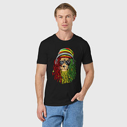 Футболка хлопковая мужская Rasta lioN, цвет: черный — фото 2