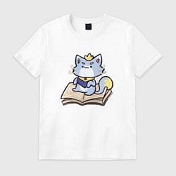 Футболка хлопковая мужская The Magical Cat Yuumi, цвет: белый