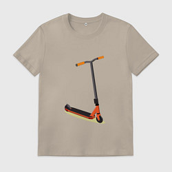 Футболка хлопковая мужская Кикскутеринг, цвет: миндальный