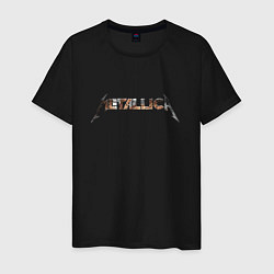 Футболка хлопковая мужская Metallica emblem, цвет: черный