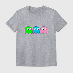 Футболка хлопковая мужская Pac man - play Для двоих, цвет: меланж