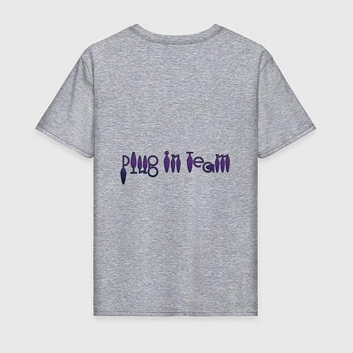 Мужская футболка Plug in team Purple by Apkx / Меланж – фото 2