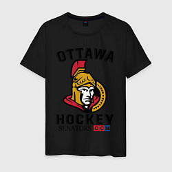 Футболка хлопковая мужская OTTAWA SENATORS ОТТАВА СЕНАТОРЗ, цвет: черный