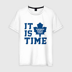 Футболка хлопковая мужская It is Toronto Maple Leafs Time, Торонто Мейпл Лифс, цвет: белый