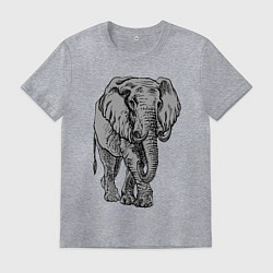 Мужская футболка Огромный могучий слон