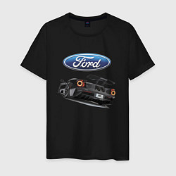 Футболка хлопковая мужская Ford Performance Motorsport, цвет: черный