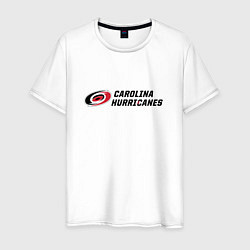 Футболка хлопковая мужская Carolina Hurricanes Каролина Харрикейнз, цвет: белый