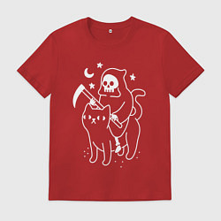 Футболка хлопковая мужская ВСАДНИК КОТОПОКАЛИПСИСА, цвет: красный