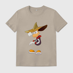 Футболка хлопковая мужская Rayman в шляпе, цвет: миндальный